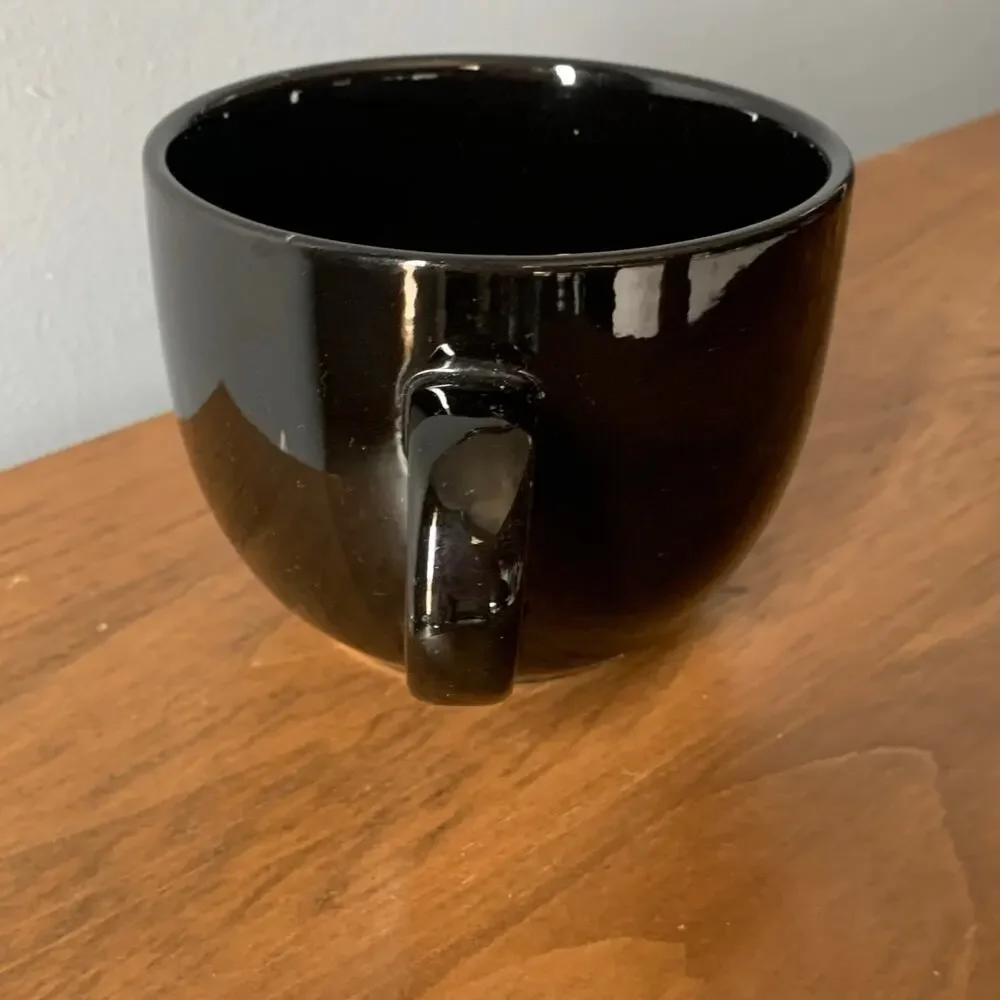 Pier 1 Mug Cappuccino Coffee Black 16oz Oversized Latte Soup Jumbo